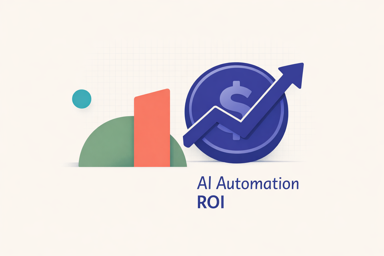 Header image showing an abstract representation of AI Automation ROI