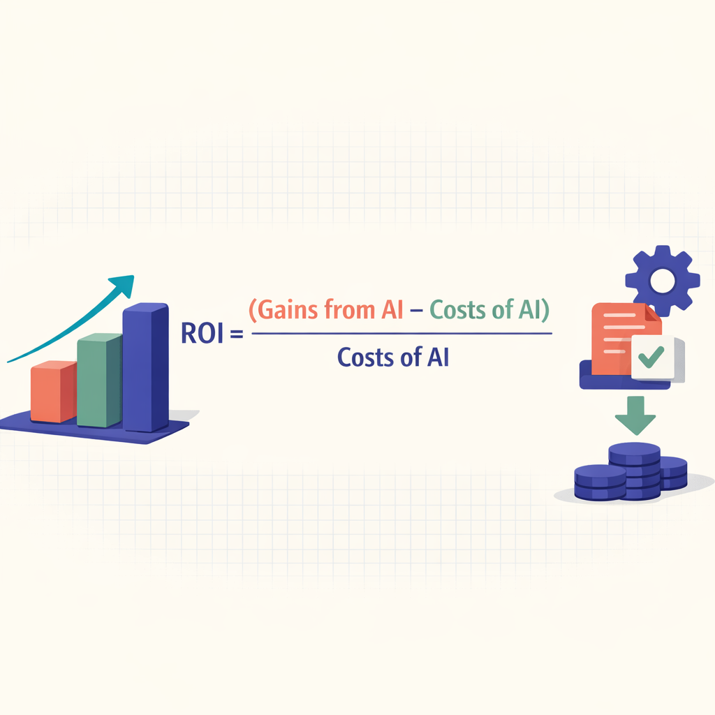 Diagram showing the ROI formula for AI Automation