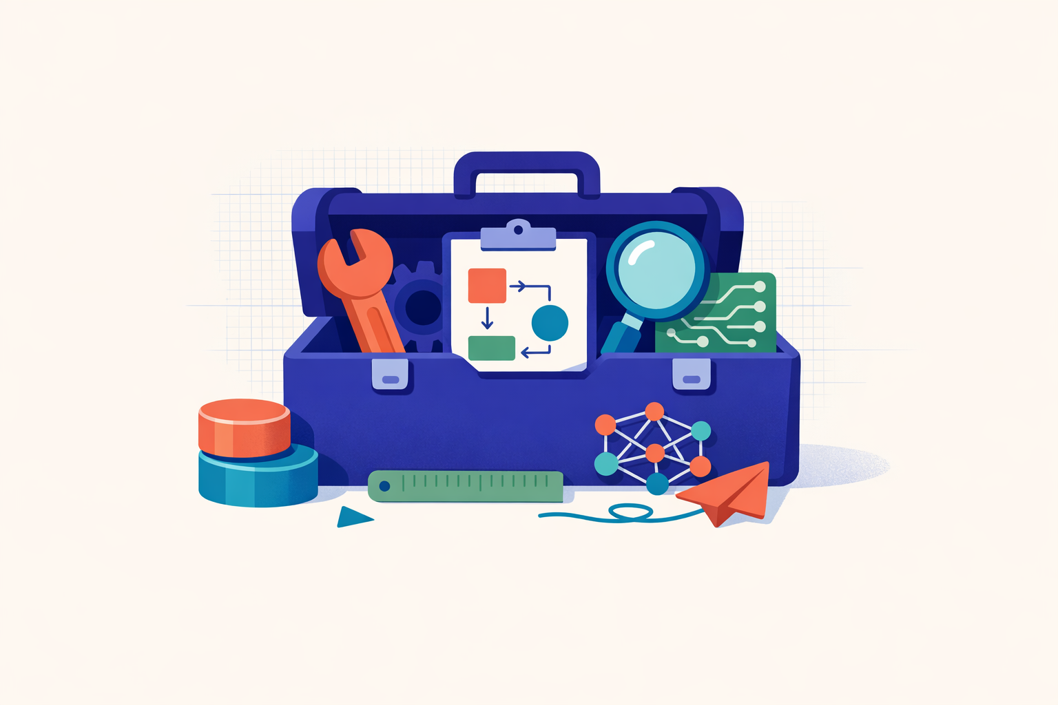 Hero image showing AI tools for building custom AI agents