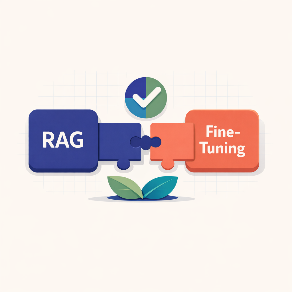 Conceptual image denoting the conclusion of RAG vs Fine-Tuning discussion