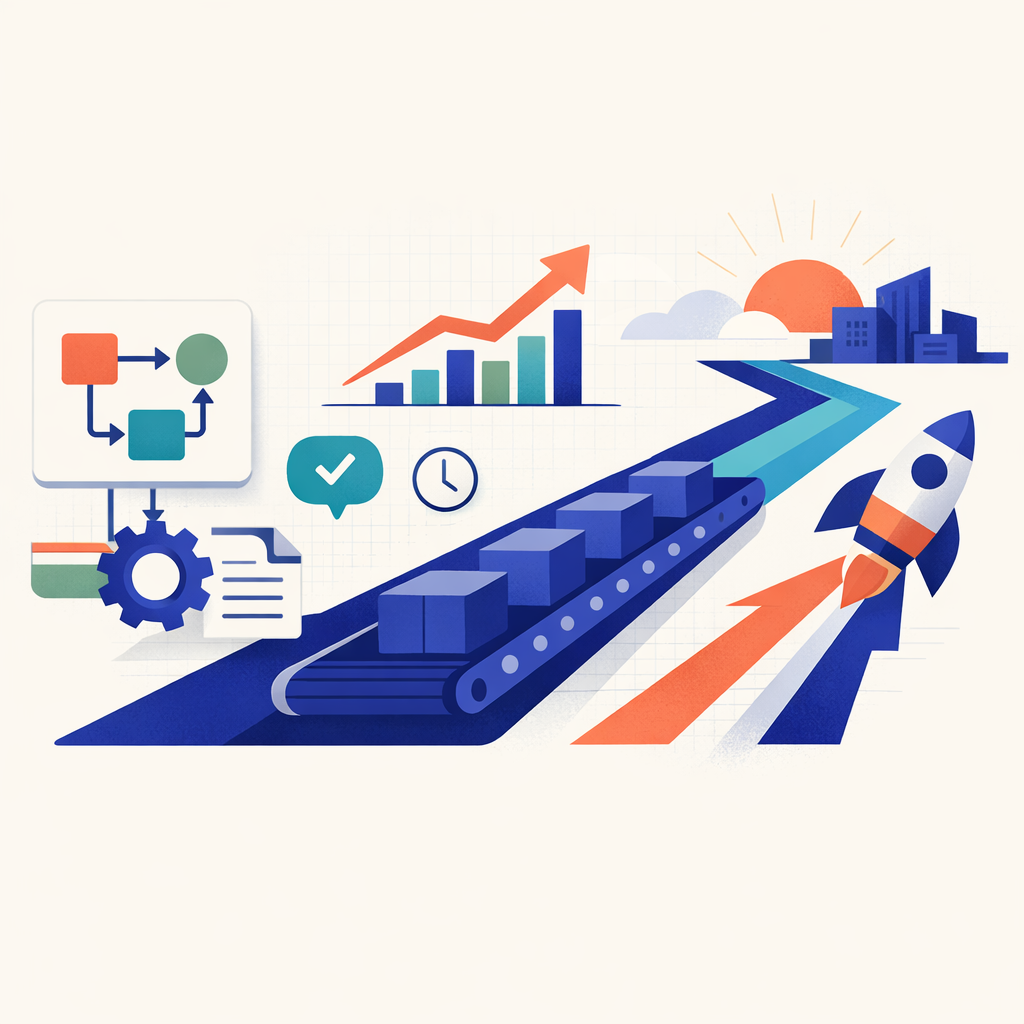 Illustration of the future of AI Workflow Automation in business processes.