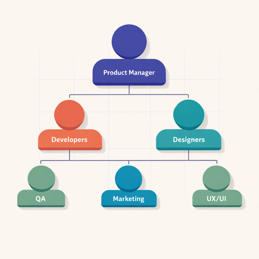 Conceptual representation of a team structure in MVP development