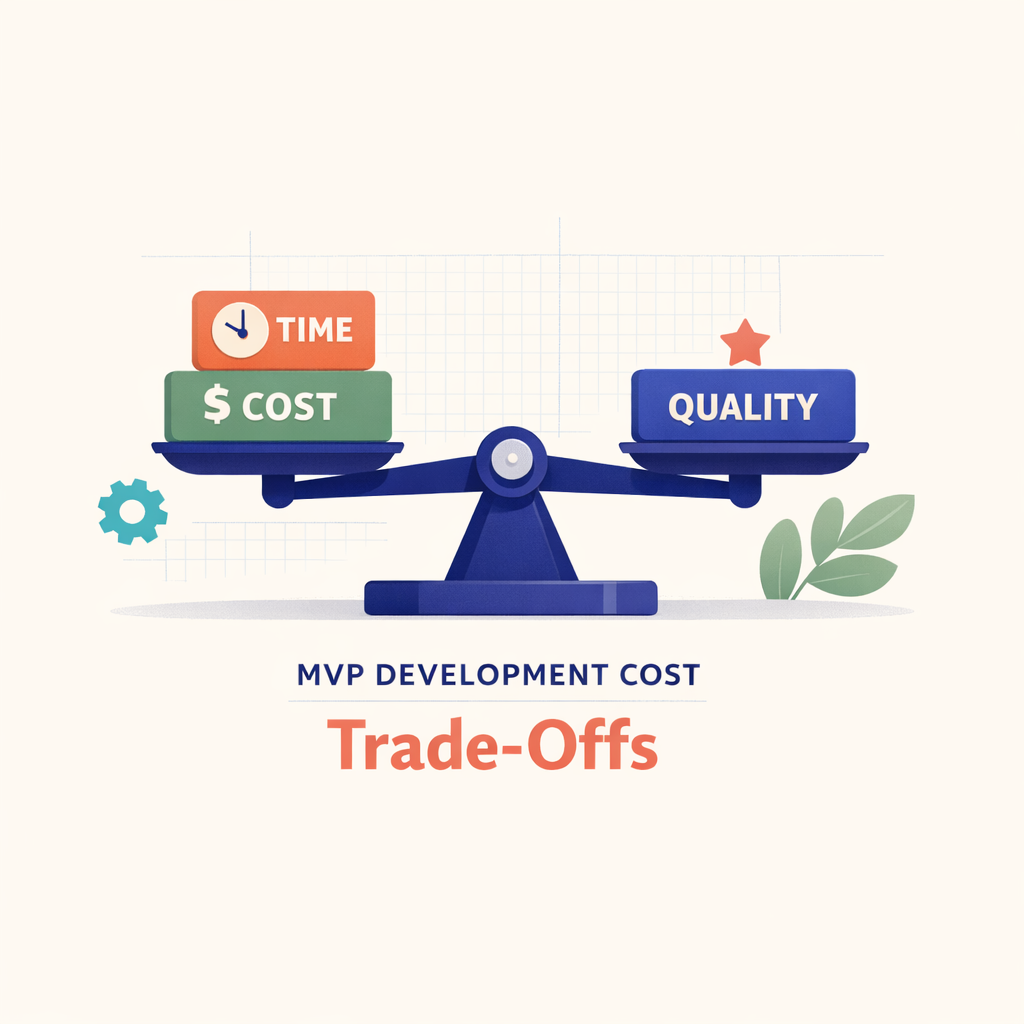Illustration of trade-offs in MVP development cost