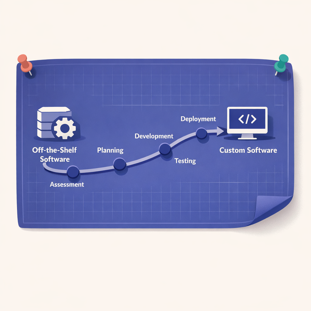 Blueprint of a transition strategy from off-the-shelf to custom software