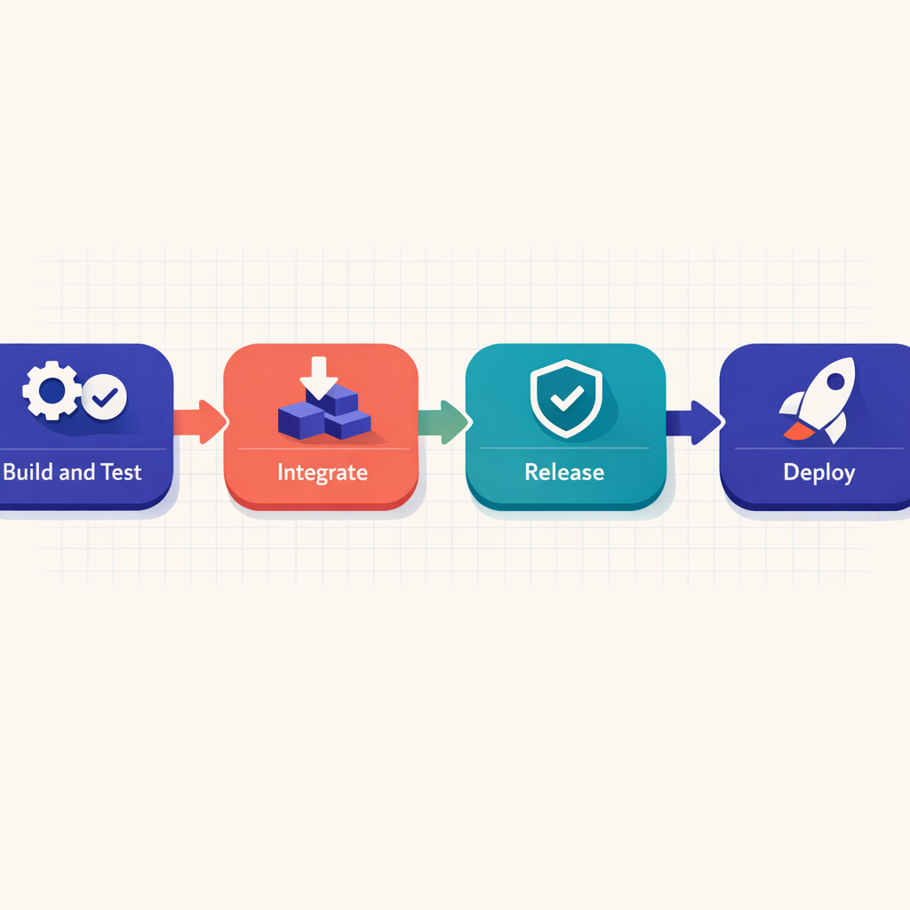 Flow chart of CI/CD pipeline stages