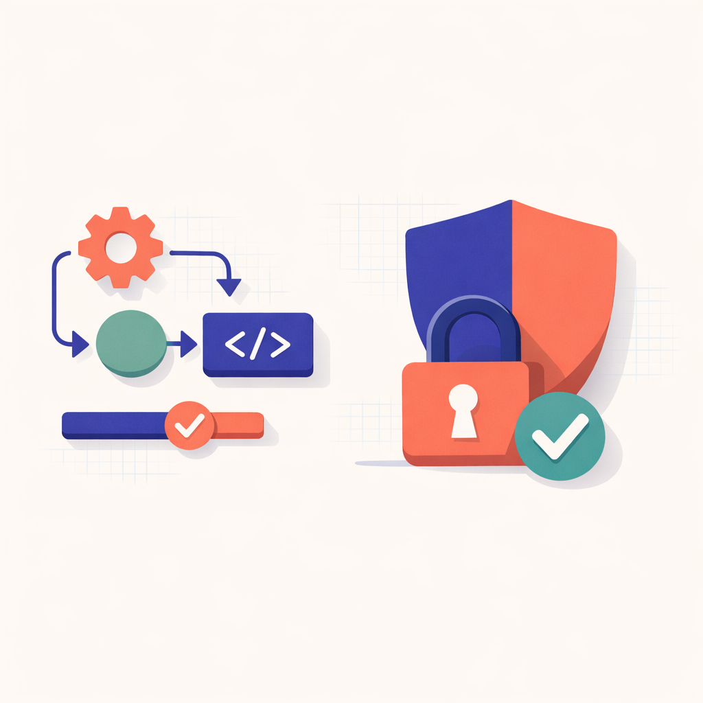 Conceptual illustration of security in CI/CD pipelines