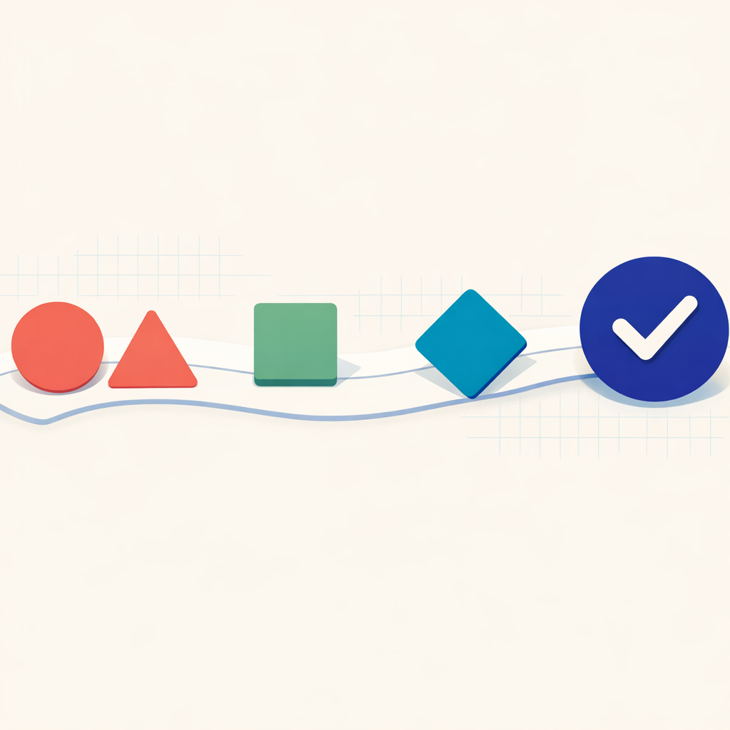 Conceptual image of a decision-making framework in business