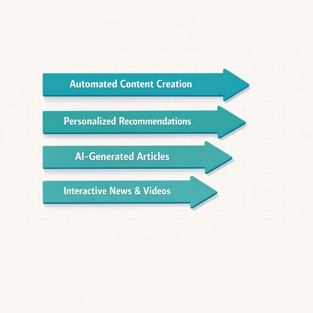 Depiction of the future of AI in media publishing automation