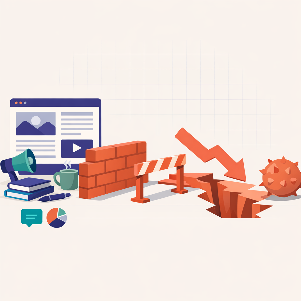 Illustration of the challenges in the media and publishing industries