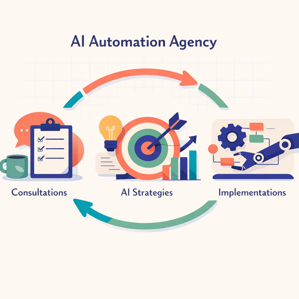 Diagram of core services of an AI Automation Agency