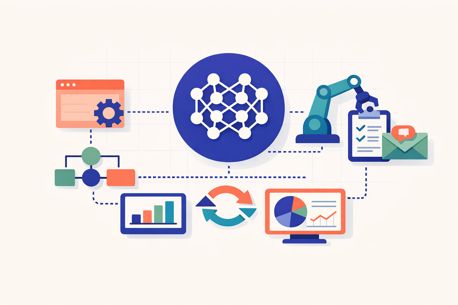 Hero image depicting an AI Automation Agency